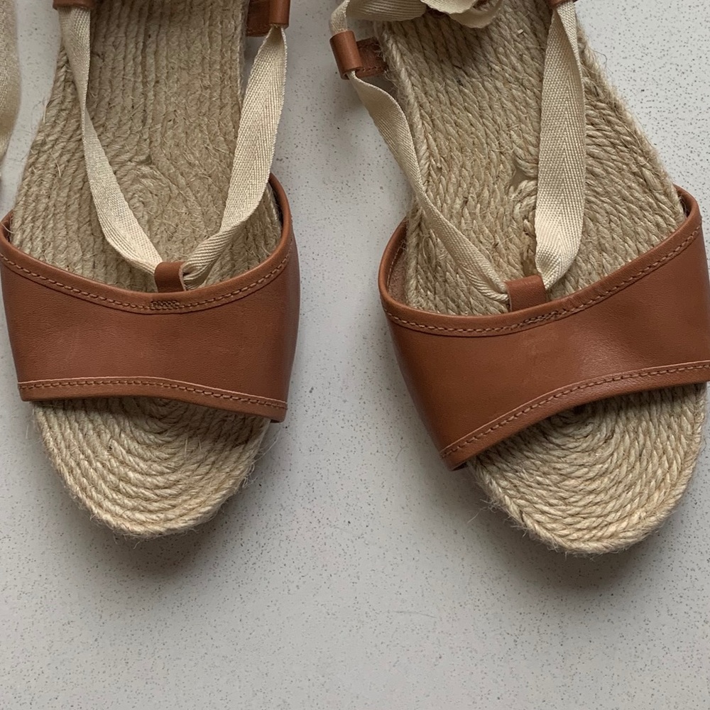 J.Crew Evan Espadrilles wrap around sandal
